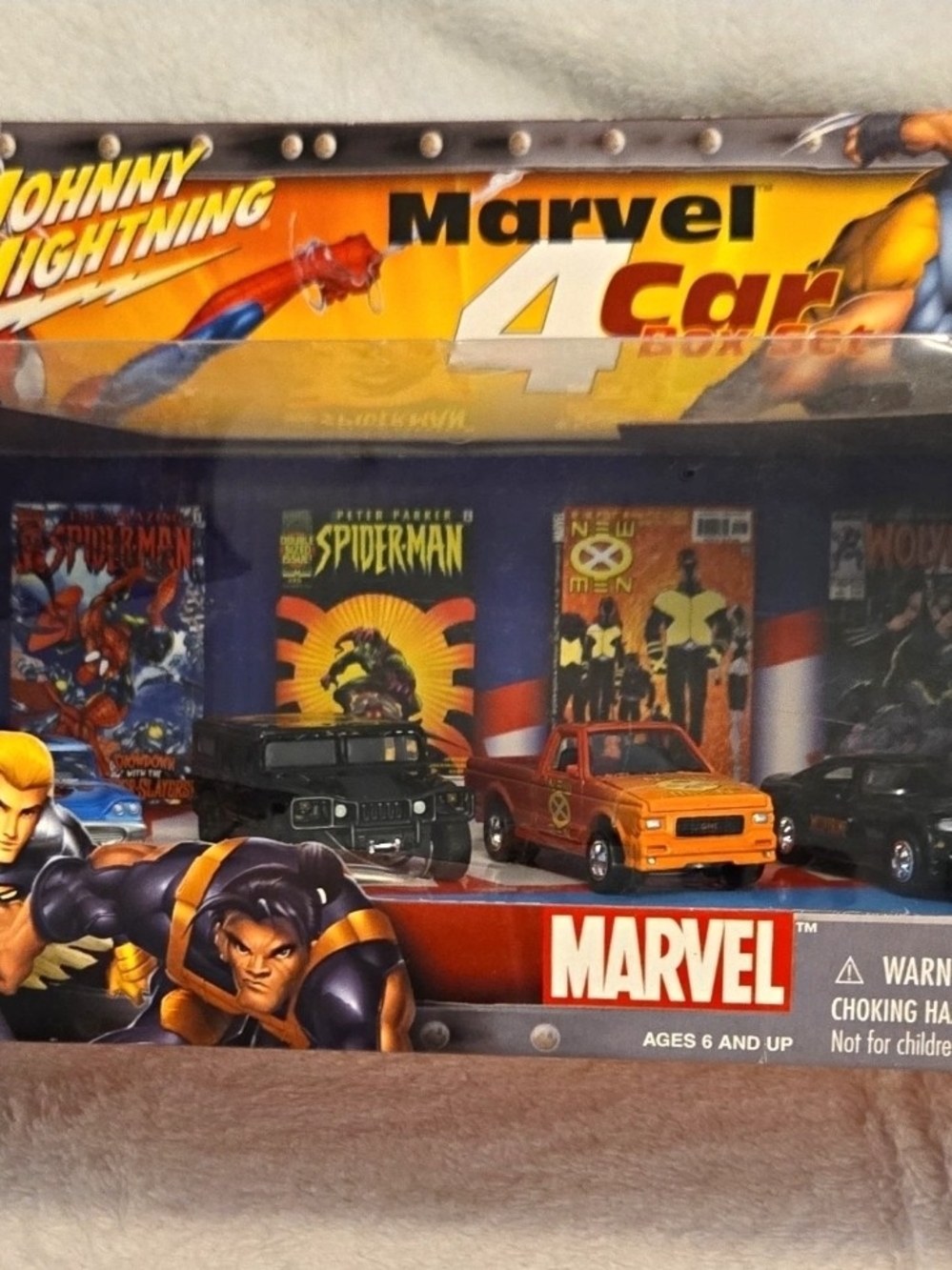 Marvel Kids Toy Car Set - Orange & Black Die-Cast Vehicles